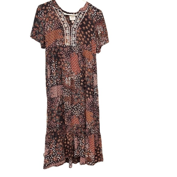 Knox Rose Patchwork Ladies Flowy, Pullover Floral, Casual, Embroidery, Ruffle‎ S - Picture 11 of 16